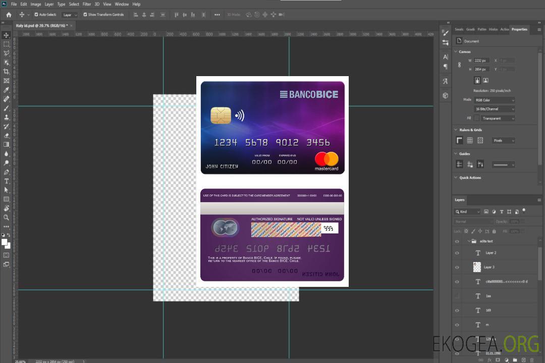 Chili Mastercard de la banque BICE template